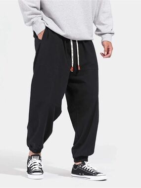 Kidoriman Kireina Pants Japan5XL US 3xl Black Cotton Joggers Japanese Streetwear